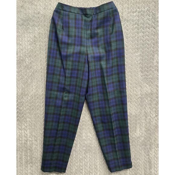 Pendelton Authentic Black Watch Tartan Plaid Pants Womens Size 12 Petite Wool - Picture 1 of 9